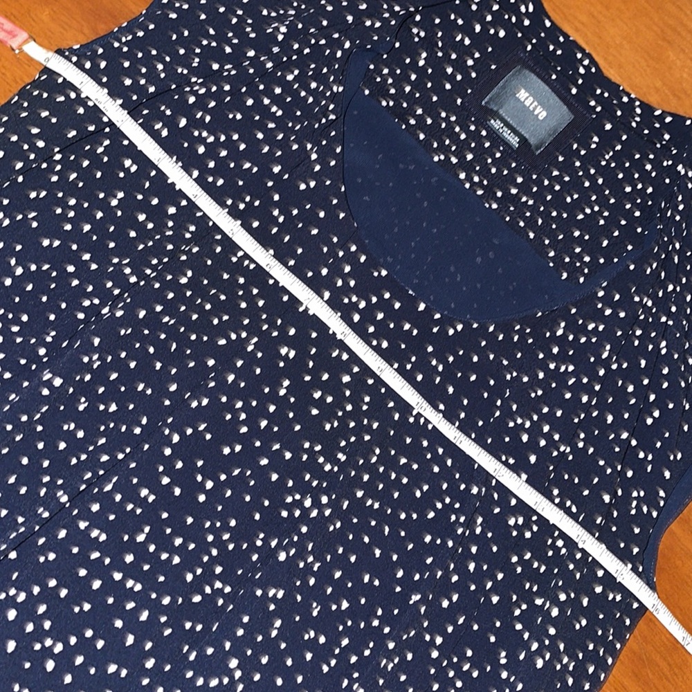 Anthropologie Maeve Navy Dress w/ White Dots - Picture 5 of 6